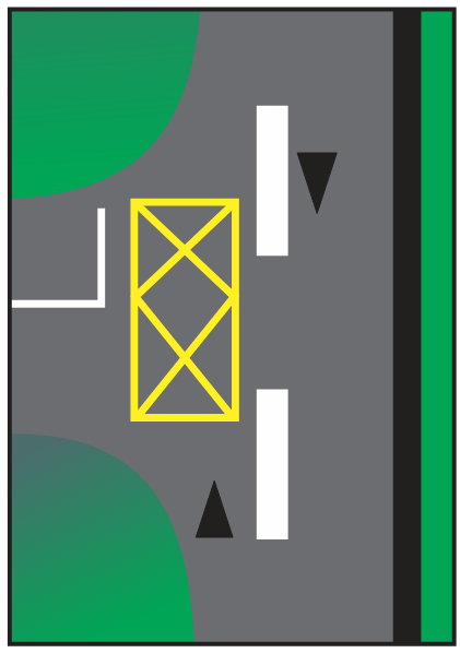 k53 practice question road surface marking illustration